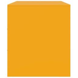 Berkfield Home TV Cabinet Mustard Yellow 99x39x44 cm Steel - Size: 99 x 39 x 44 cm - thumbnail 8