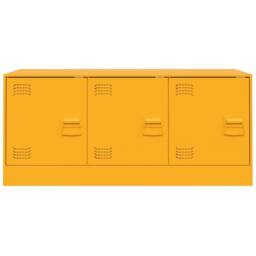 Berkfield Home TV Cabinet Mustard Yellow 99x39x44 cm Steel - Size: 99 x 39 x 44 cm - thumbnail 6