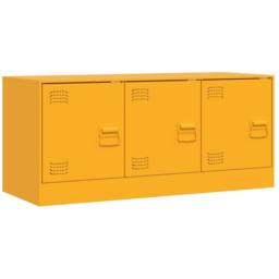 Berkfield Home TV Cabinet Mustard Yellow 99x39x44 cm Steel - Size: 99 x 39 x 44 cm - thumbnail 3