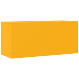 Berkfield Home TV Cabinet Mustard Yellow 99x39x44 cm Steel - Size: 99 x 39 x 44 cm - thumbnail 9