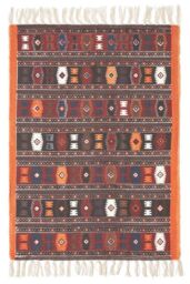 Homescapes Cotton Kilim Printed Rug Multicolour Design - Size: 70 cm x 120 cm - thumbnail 2