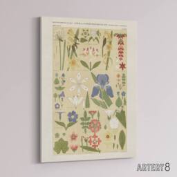 "Artery8 Leaves & Flowers From Nature No 8 Jones Canvas Wall Art in Beige - Size: W18"" x H24""" - thumbnail 2