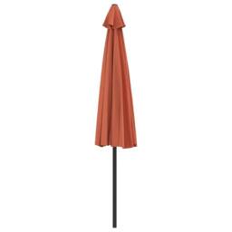Berkfield Home Balcony Parasol with Aluminium Pole Terracotta 300x155x223 cm Half in Brown - Size: 300 x 155 x 223 cm - thumbnail 5