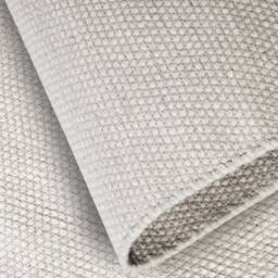 THE RUGS Delhi Wool Rug Pradesh Handwoven Reversible Wool Cotton Rug Runner in White - Size: 80 cm x 150 cm