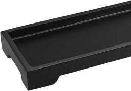ATEK Bathroom Vanity Tray, Resin Dresser Jewelry Ring Dish Tank Storage Kitchen Sink Countertop Organiser Plate Holder for Candles Soap in Black - thumbnail 5