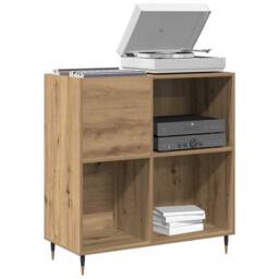 Berkfield Home Record Cabinet Artisan Oak 84, 5x38x89 cm Engineered Wood in Brown - Size: 5 x 38 x 89 cm - thumbnail 1