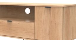 Ready Assembled 2 U Fuji 2 Door 1 Drawer Wide TV Unit (Ready Assembled) in Natural - Size: Large - thumbnail 9