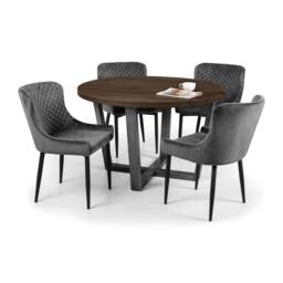 Cheshire Premium Huxford 120cm Dark Oak Round Dining Table - thumbnail 5