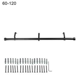 Kelvenix 60-120 inch inch Extendable Curtain Poles in Black - Size: 100 cm - 150 cm