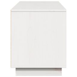 Berkfield Home TV Cabinet White 156x37x45 cm Solid Wood Pine - Size: 156 x 37 x 45 cm - thumbnail 6