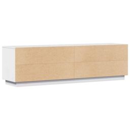Berkfield Home TV Cabinet White 156x37x45 cm Solid Wood Pine - Size: 156 x 37 x 45 cm - thumbnail 7