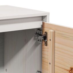 Berkfield Home TV Cabinet White 156x37x45 cm Solid Wood Pine - Size: 156 x 37 x 45 cm - thumbnail 8