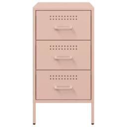 Berkfield Home Sturdy Bedside Cabinets 2 pcs Pink 36x39x68 cm Steel - Size: 36 x 39 x 68 cm - thumbnail 6