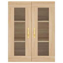 Berkfield Home Wall Mounted Cabinets 2 pcs Sonoma Oak Engineered Wood in Brown - thumbnail 6