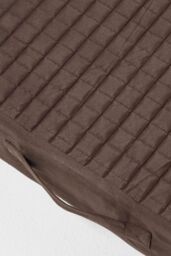 Homescapes Quilted Polyester 3 Seater Orthopaedic Booster Cushion Cover in Chocolate - thumbnail 6