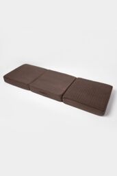 Homescapes Quilted Polyester 3 Seater Orthopaedic Booster Cushion Cover in Chocolate - thumbnail 5
