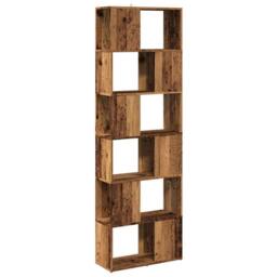 Berkfield Home Classic Book Cabinet/Room Divider Old Wood 60x24x186 cm in Brown - Size: 60 x 24 x 186 cm - thumbnail 3
