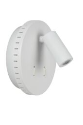 Lucide 'BENTJER' Modern Non Dimmable Tiltable Stylish Reading Wall Light in White - thumbnail 2