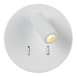 Lucide 'BENTJER' Modern Non Dimmable Tiltable Stylish Reading Wall Light in White - thumbnail 5