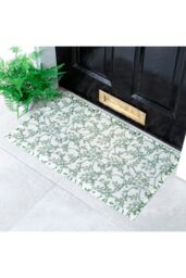 Artsy Mats Vines William Morris Pattern Indoor Outdoor Doormat in Green - Size: 40 cm x 70 cm - thumbnail 1