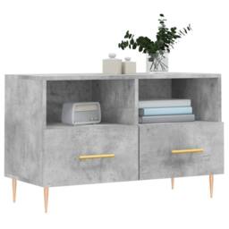 Berkfield Home TV Cabinet Concrete Grey 80x36x50 cm Engineered Wood - Size: 80 x 36 x 50 cm - thumbnail 3