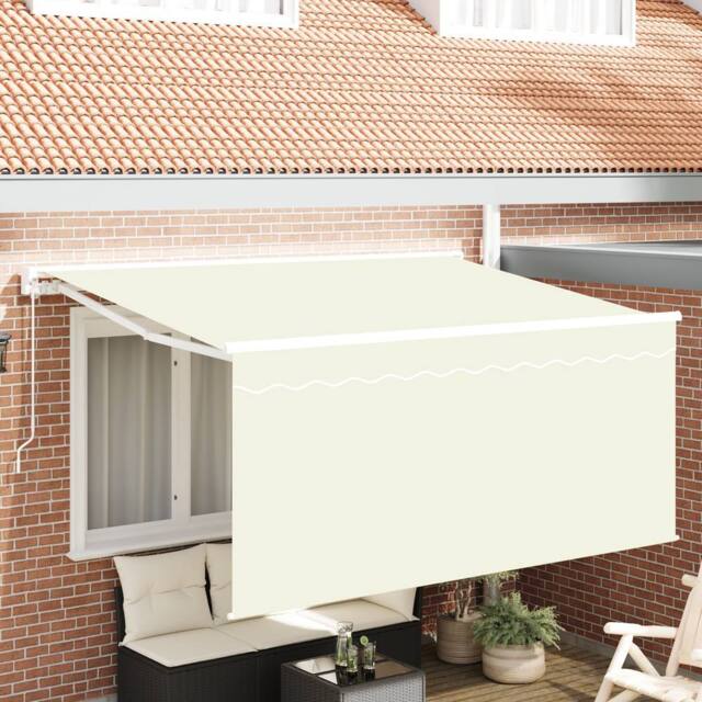 Berkfield Home Retractable Awning Beige 300 x 200 cm Polyester & Aluminium in Cream - image 1