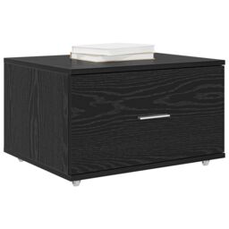 Berkfield Home Drawer Cabinet Black oak Engineered wood Compact Drawer Cabinet - thumbnail 3