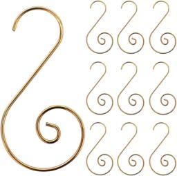 Shatchi 40Pcs Swirl Tree Decoration Hooks - Decorative & Durable in Gold - Size: 1 Pack - thumbnail 3
