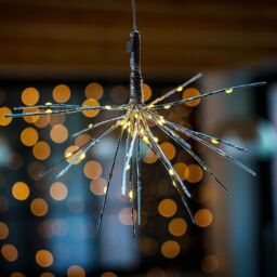 ValueLights Indoor/Outdoor 4 Pack Exploding Christmas Star Lights 20 Warm White Bulbs in Silver - thumbnail 4