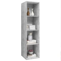 Berkfield Home Wall-mounted TV Cabinet Concrete Grey 37x37x142.5 cm Engineered Wood - thumbnail 3