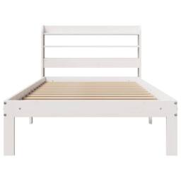 Berkfield Home Beautiful Bed Frame with Headboard without Mattress White 100x200 cm - thumbnail 4