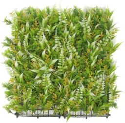 Hygrad Built to Survive Pack of 12 x Artificial Boxwood Topiary Screen Wall Hedge Grass 50 x 50cm For Indoor/Outdoor - Lime Green - Size: 50 x 50 cm - thumbnail 1