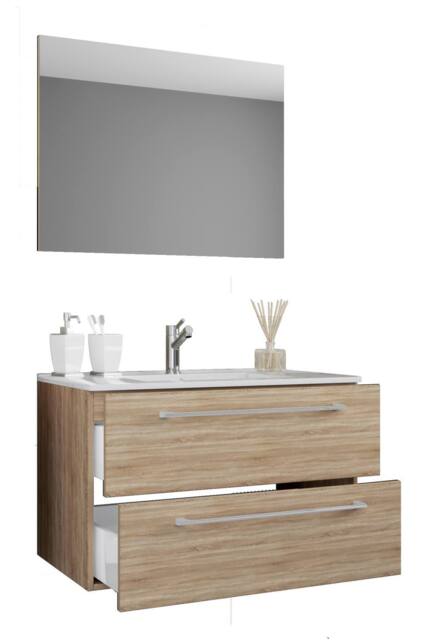 VCM 3 pcs. washroom washbasin Badinos SP in Natural - image 1