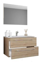 VCM 3 pcs. washroom washbasin Badinos SP in Natural