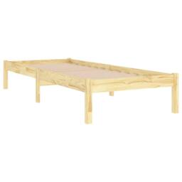 Berkfield Home Modern Bed Frame Solid Wood 75x190 cm Small Single in Light Brown
