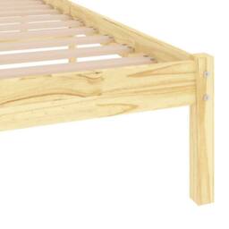 Berkfield Home Modern Bed Frame Solid Wood 75x190 cm Small Single in Light Brown - thumbnail 6