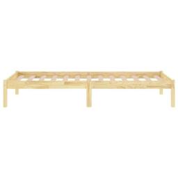 Berkfield Home Modern Bed Frame Solid Wood 75x190 cm Small Single in Light Brown - thumbnail 5