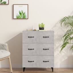 Berkfield Home Sideboard Concrete Grey 69.5x34x90 cm Engineered Wood - thumbnail 2