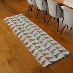 Benjamin Tate Design Egyptian Cats Runner Rug in Natural - Size: 67 cm x 230 cm - thumbnail 2