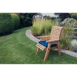 Churnet Valley Garden Furniture Ltd Valley Chair - Timber - Garden Furniture - Minimal Assembly Required in Brown - thumbnail 1