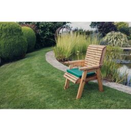 Churnet Valley Garden Furniture Ltd Valley Chair - Timber - Garden Furniture - Minimal Assembly Required in Brown - thumbnail 3