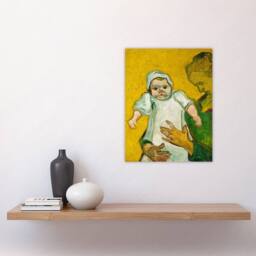 "Artery8 Madame Roulin & Her Baby Van Gogh Vintage Wall Art Print Poster in Yellow - Size: W24"" x H32""" - thumbnail 4