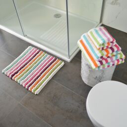 Allure Bath Fashions Cali Multicoloured Striped Towels - 100% Cotton - thumbnail 4