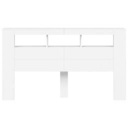 Berkfield Home LED Headboard White 180x18.5x103.5 cm Engineered Wood - thumbnail 6