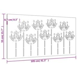Berkfield Home Garden Wall Decoration 105x55 cm Corten Steel Flower Design in Brown - thumbnail 8