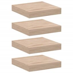 Berkfield Home Floating Shelves 4 pcs 23x23.5x4 cm Engineered Wood in Brown - thumbnail 2