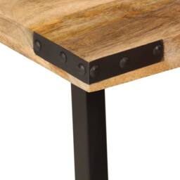 Berkfield Home Nesting Coffee Tables 3 pcs Solid Wood Mango & Iron in Brown - thumbnail 6