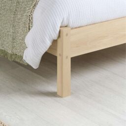 Birlea King Bed Frame Oak Brown Wooden Herringford 5ft 150cm in Light Oak - thumbnail 4