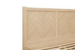 Birlea King Bed Frame Oak Brown Wooden Herringford 5ft 150cm in Light Oak - thumbnail 5