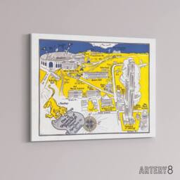 "Artery8 Map Hungerford 1935 Pittsburgh University Canvas Wall Art Print - Size: W18"" x H24""" - thumbnail 2